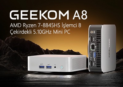 Geekom A8 Ryzen 7 8845HS, 32GB DDR5, 1TB SSD, Win 11 Pro, 8K 60Hz USB4, WiFi6, BT 5.2 Mini PC
