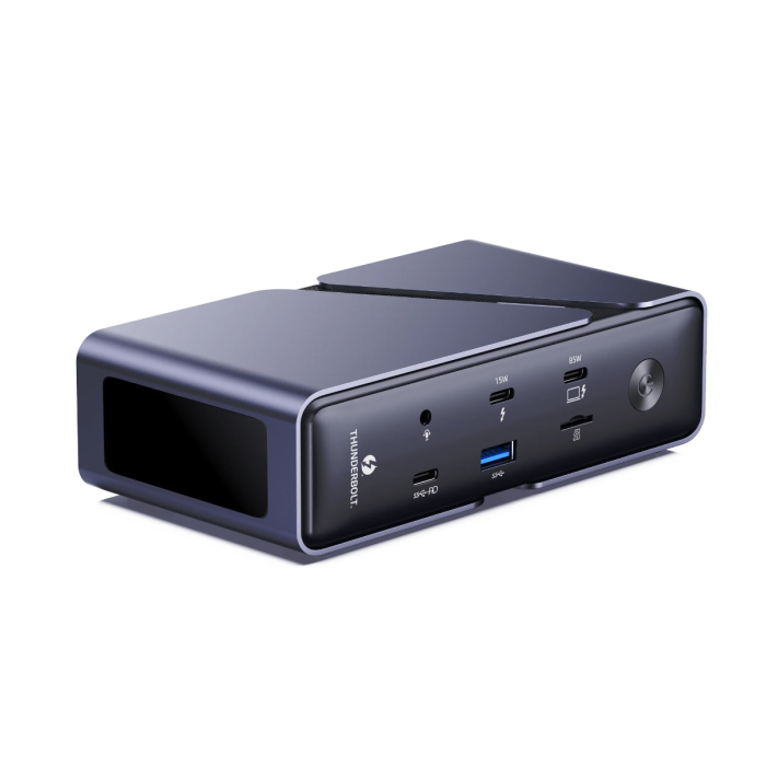 Minisforum TV4-01 12 in 1, Intel JHL8440 Chipset, 2x Thunderbolt 4, 8K30Hz HDMI, 1x Type-C, 4x USB-A, 2.5G LAN, SD/TF Kart Thunderbolt Docking Station