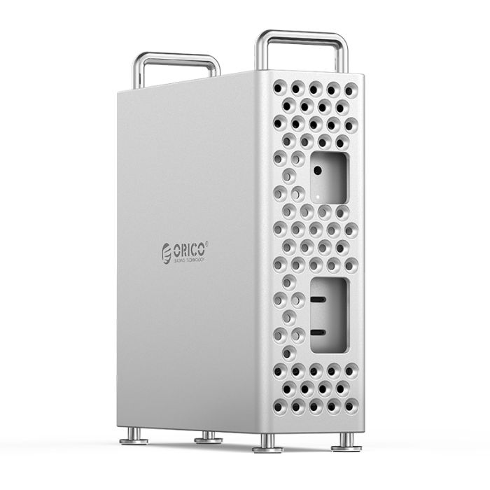 Orico MS10 MiniPro Mac Mini M4 Uyumlu Alüminyum Gümüş Koruyucu Kasa