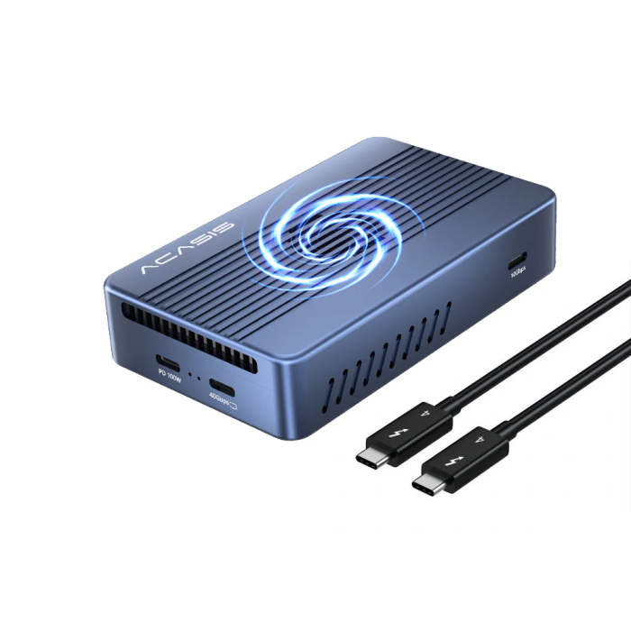 Acasis TBU405 Max 8 in 1 Thunderbolt 4 Type-C Dock + SSD Disk Kutusu, 2x 4K@60Hz, 2x USB-A 3.1, M/B&M Key 2230-2280 M.2 SSD Uyumlu, 100W PD, Alüminyum Disk Kutusu & Dock (TBU405-MAX)