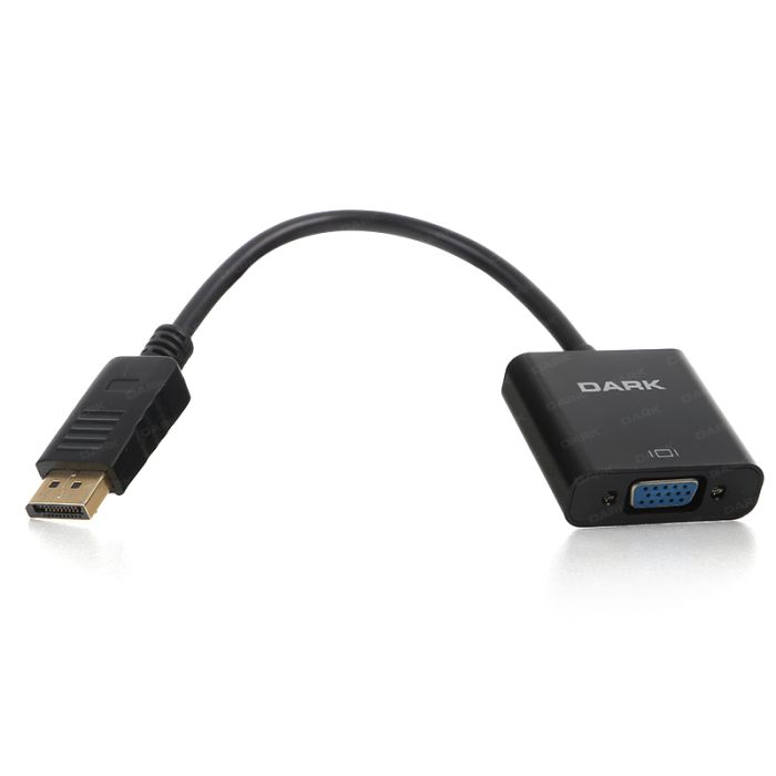 Dark Display Port to VGA Analog Aktif,Altın Uçlu, Full HD 1080P, Tak Çalıştır Dönüştürücü (DK-HD-ADPXVGA)