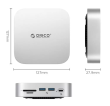 Orico M48PR MiniLink 9in1 Mac Mini M4 Workstation 2.5G LAN, 10Gbps Type-C 3.2, USB-A 3.2, SD/TF Card