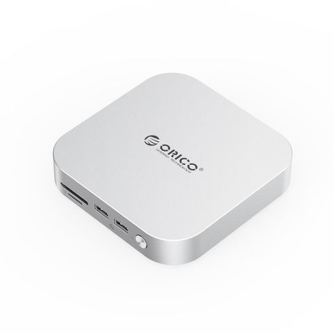 Orico M47P MiniLink 7in1 Mac Mini M4 Workstation 2x M.2 NVMe, Thunderbolt 4 40Gbps,USB-A 3.2, SD/TF Card