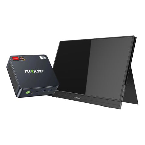 GMKtec K6 AMD Ryzen 7 7840HS İşlemci, 32GB RAM, 1TB SSD, Mini PC + Zeuslap AP156 15.6" FHD Taşınabilir Monitör