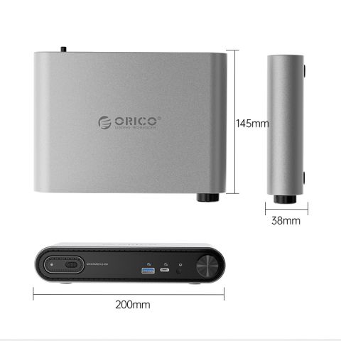 Orico PTM1 10in1 Docking Station&Disk Kutusu/10Gbps,HDMI,2.5G LAN,PD 100W,USB3.2 Type-C,Volume Button
