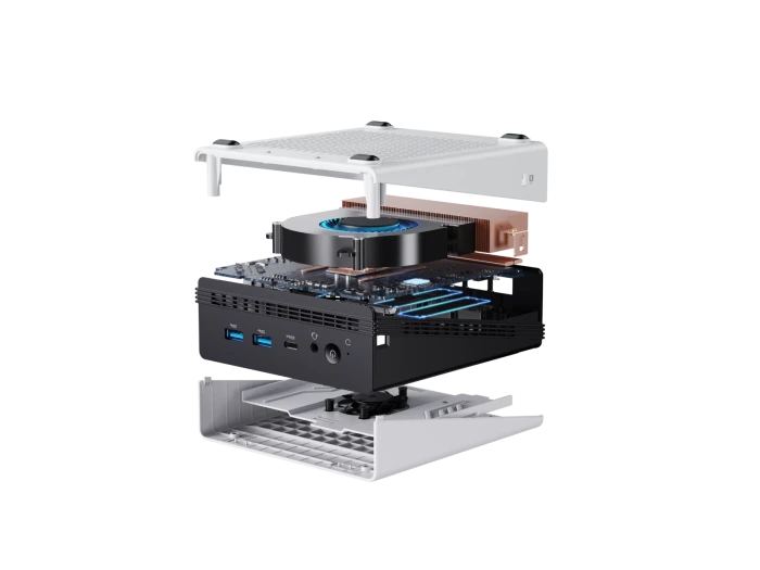 Chuwi UBox - Ryzen 5 6600H 3.3GHz, 16GB DDR5 RAM, 512GB M.2 SSD, 4K HDMI DP 144Hz, Wi-Fi 6, BT 5.2, 2.5G LAN Win11 Pro Mini PC