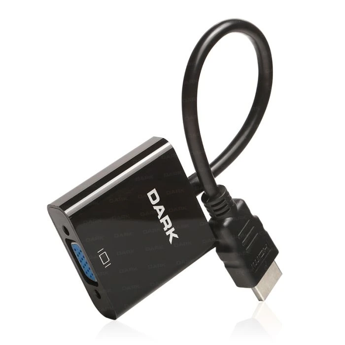 Dark HDMI to VGA Dijital - Analog, Full HD 1080P,Tak Çalıştır Görüntü Dönüştürücü Kablo(DK-HD-AHDMIXVGA4)