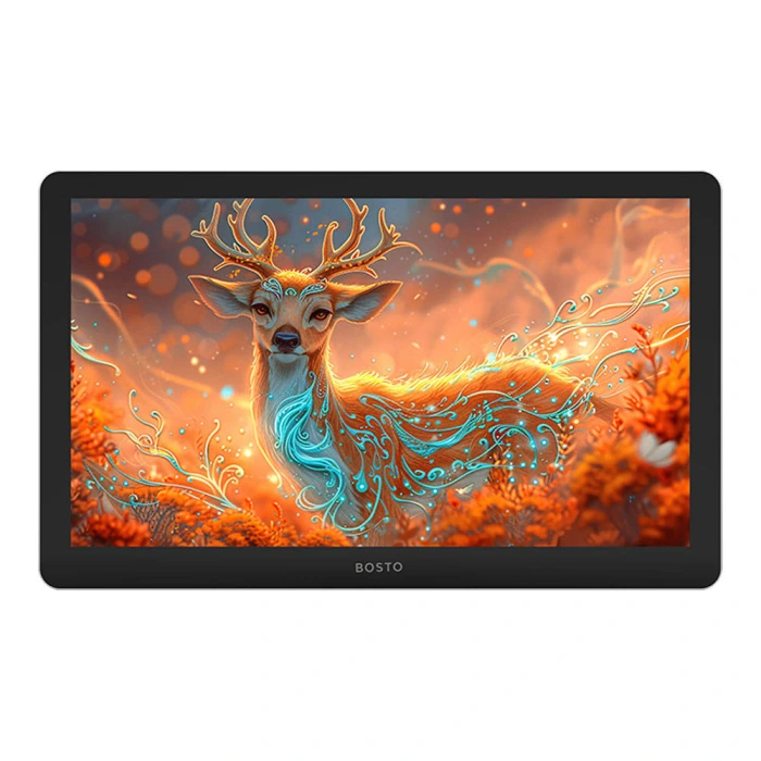BOSTO BT-19UHDT 18.5" 8 Adet Kısayol Tuşlu, 16384 Kademe Basınç Hassasiyetli, 150% Adobe RGB, 5080LPI Çözünürlük 3840x2160 UHD IPS Panel LCD Dokunmatik Ekran Grafik Tablet
