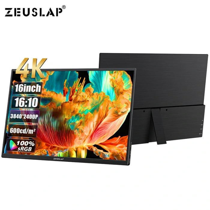 Zeuslap P16UK 16'' 3840x2400 4K ADS-IPS Panel Type-C 100% sRGB 600Units Ultra Yüksek Parlaklık Taşınabilir Monitör (ZL-P16UK)