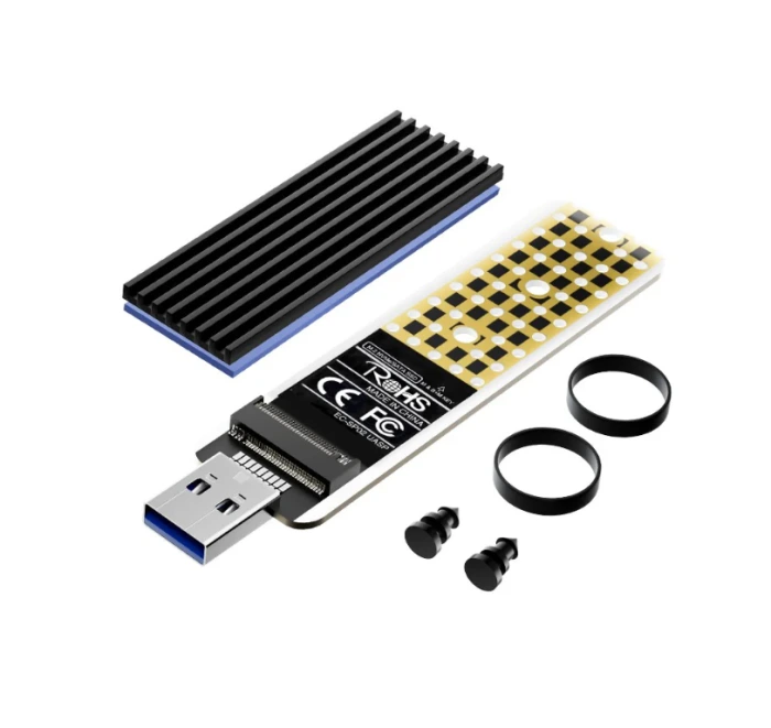 Acasis SP02 NVMe/SATA M.2 to USB 3.2 Gen 2, 10Gbps, 8TB Destekli, M.2 USB Dönüştücü - Soğutuculu (ECSP02)