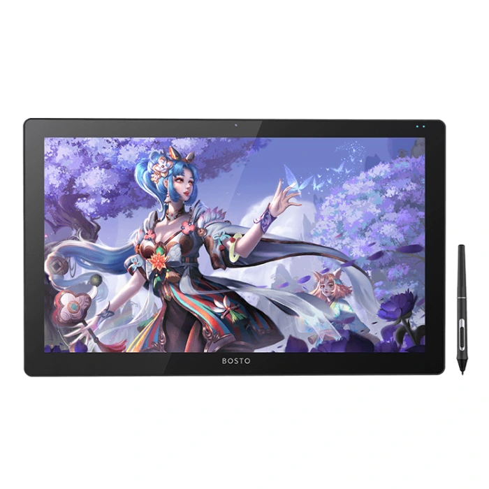 BOSTO BT-X7 21.5" 1920x1080 Full HD IPS Panel LCD Grafik Tablet - 53.20cm x 32.30cm, 8 Adet Kısayol Tuşlu, 16384 Kademe Basınç Hassasiyetli, 120% sRGB, Full Lamine