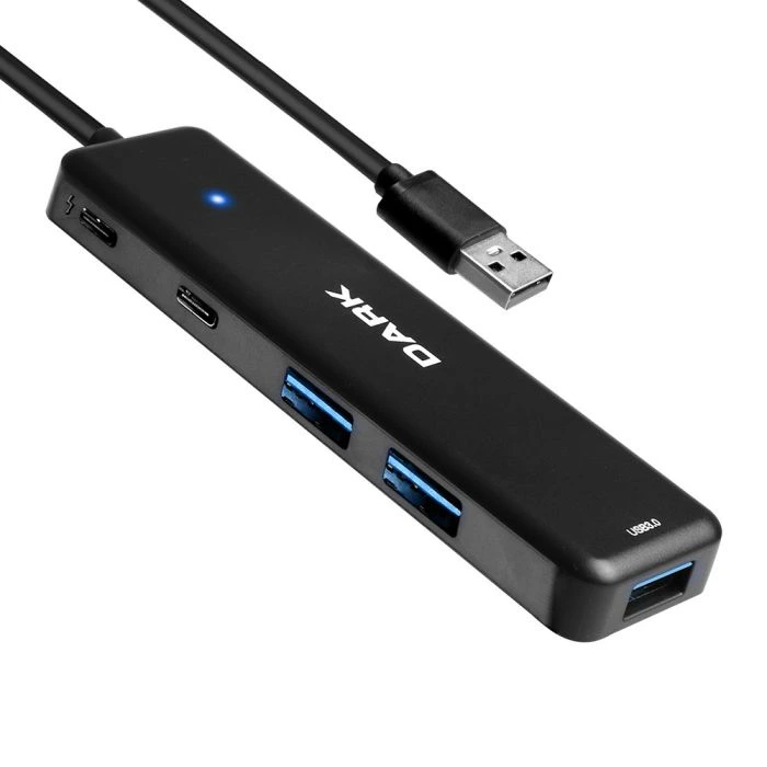 Dark  Çoklayıcı HUB X5C USB3.2 Gen 1 Type-A to 3 Port USB-A & 1 Port Type-C 2.0 / 1X Type-C Şarj (DK-AC-USB347)