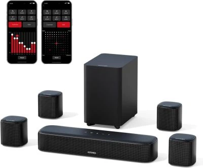 ULTIMEA Aura A40 7.1 Kanal Soundbar 4" Subwoofer Uygulama Kontrollü Ev Sinema Ses Sistemi Hoparlör (U2601)