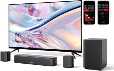 ULTIMEA Aura A30 Virtual Surround 5.1 Kanal Soundbar 4" Subwoofer Ev Sinema Ses Sistemi Hoparlör (U2501)