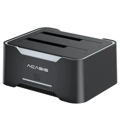 Acasis 5Gbps 3.5" Docking Station, Offline Clone Özellikli, 2x3.5" Disk Başına 24TB Destekli, Disk İstasyonu