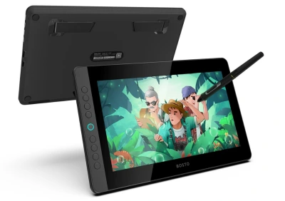 BOSTO BT-12HDK 11.6" 1920x1080 Full HD IPS Panel LCD Grafik Tablet - 31.70cm x 19.90cm, 8192 Kademe Basınç Hassasiyetli, 127% sRGB, 5080LPI Çözünürlük, Full Lamine Ekran