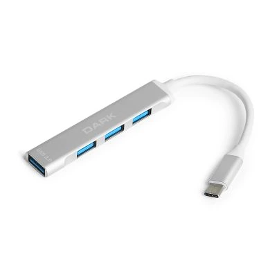 Dark Connect Master Type-C 4 Port (1xUSB 3.0 + 3xUSB 2.0) Alüminyum Kasa USB Type-C Çoklayıcı HUB (DK-AC-USB310C)
