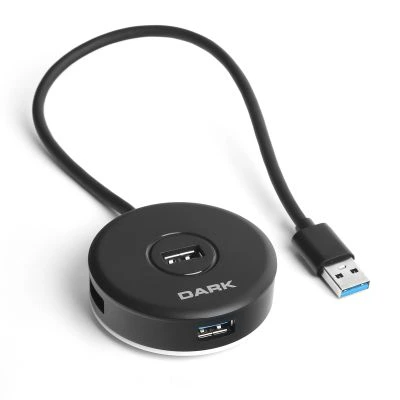 Dark 4 Port USB 3.0 Yuvarlak Tasarımlı USB Çoklayıcı HUB (DK-AC-USB344)