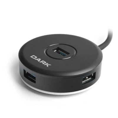 Dark 4 Port USB 3.0 Yuvarlak Tasarımlı USB Çoklayıcı HUB (DK-AC-USB344)