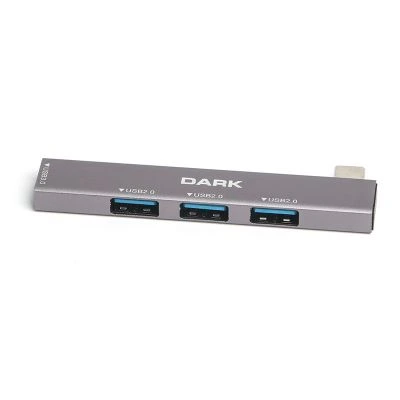 Dark 4 Port USB Çoklayıcı HUB, Type-C to 1X USB3.0 & 3X USB2.0 Type-A (DK-AC-USB34C)