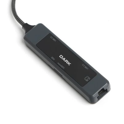 Dark USB-C&A to 5 Port USB 2.0&3.0 MB Ethernet HUB (DK-AC-USB350L)