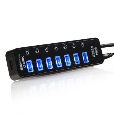Dark 7 Port USB 3.0 Hub ve 1 Port Yüksek Hızlı Şarj Adaptörlü USB Çoklayıcı (DK-AC-USB371)