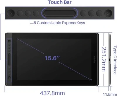 Huion Kamvas PRO 13 IPS Panel 13" LCD 8192 Kademe Basınç Hassasiyetli %120 sRGB 5080LPI Çözünürlük 1920x1080 Grafik Tablet - Stand Dahil (HUGT-133)
