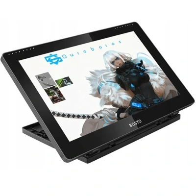 BOSTO BT-16HD 15.6" 1920x1080 Full HD IPS Panel LCD Grafik Tablet - 45cm x 27cm, 8 Adet Kısayol Tuşlu, 16384 Kademe Basınç Hassasiyetli, 120% sRGB, 5080LPI Çözünürlük, 75% Adobe RGB