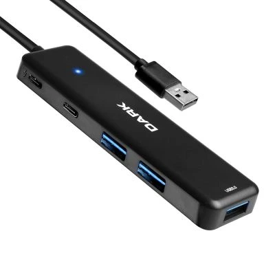 Dark  Çoklayıcı HUB X5C USB3.2 Gen 1 Type-A to 3 Port USB-A & 1 Port Type-C 2.0 / 1X Type-C Şarj (DK-AC-USB347)