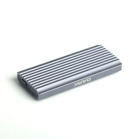 Dark USB 3.2 Gen2 Type C - M.2 NVMe & SATA SSD RGB Led'li Disk Kutusu (DK-AC-DSEM5)