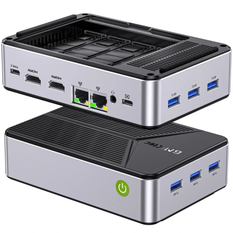 GMKtec G9 Intel N150 İşlemci, 12GB DDR5 5500Mhz RAM + 64GB EMMC, 512GB SSD, 2x2.5G Ethernet Linux + Win 11 PRO Mini PC