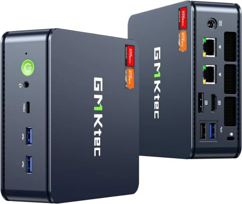 GMKtec K6 AMD Ryzen 7 7840HS İşlemci, 32GB DDR5 5600Mhz RAM, 1TB M.2 SSD, 2x2.5G Ethernet, Thunderbolt 4, HDMI+DP, WiFi+BT, Win 11 PRO Mini PC
