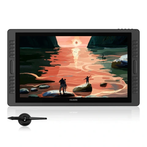 Huion Kamvas Pro 22 (2019) IPS Panel FHD 22" LCD Grafik Tablet 8192 Kademe Basınç Hassasiyetli 120% sRGB, Dual TouchBar, 20xHot Key, 5080LPI Çözünürlük 1920 x 1080 Grafik Tablet (HUGT2201)