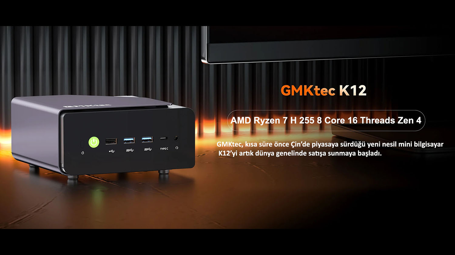 GMKtec K12 Küresel Satışta; Ryzen 7 H 255 ve OCuLink Desteği ile Gelen Yeni Nesil Mini PC